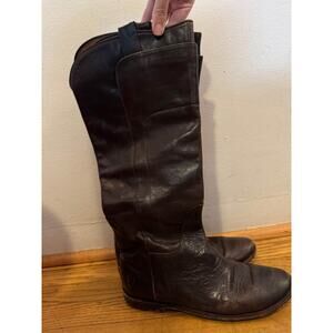 Women's Frye Paige Pull-On Riding Boots – Brown Leather – size 8.5